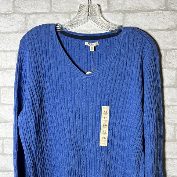 Sonoma long sleeve cable v-neck sweater size XL - Picture 2 of 10